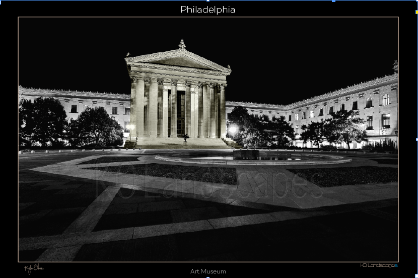 Philadelphia Pa., Museum Row, Ben Franklin Parkway, Sculpter, Statue, water, tint, Philadelphia Art Museum, Landmark, Columns, Parthenon, Replica, Park