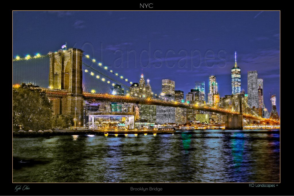 New York, NYC, Manhattan, NYC NY, Brooklyne Bridge, Yellow, Red, Green, Skyline, Troubled Waters, East River, Hudson