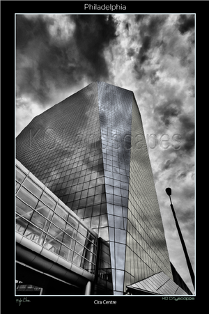 Philadelphia Pa, Museum, Cira Centre, Center,  B&W, Blue, Gray, Brandywine Realty Trust, Clouds, Reflection, Grayscale, 30th Street Station, Amtrack, Ce´sar Pelli