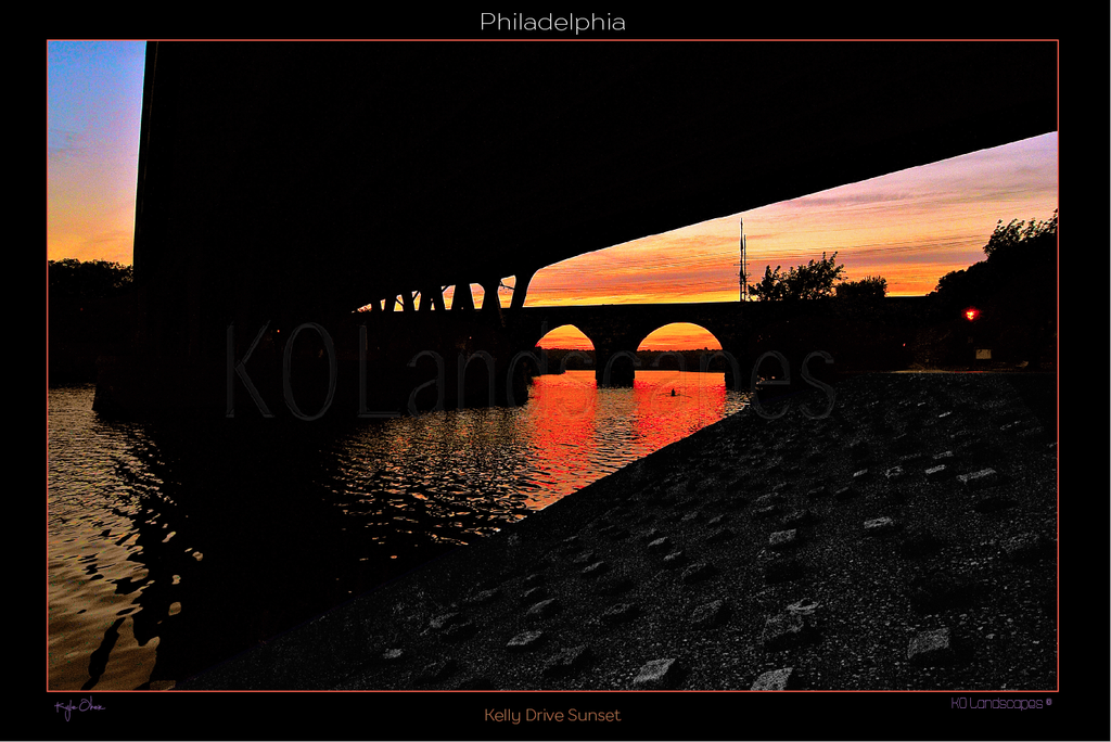 Philadelphia Pa, Fairmount Park, Evening Walk, Kelley Drive, Trees, Branches, Fairmount Park, River, Schuylkill River, Bridge, Blue, Yellow, Red, Orange
