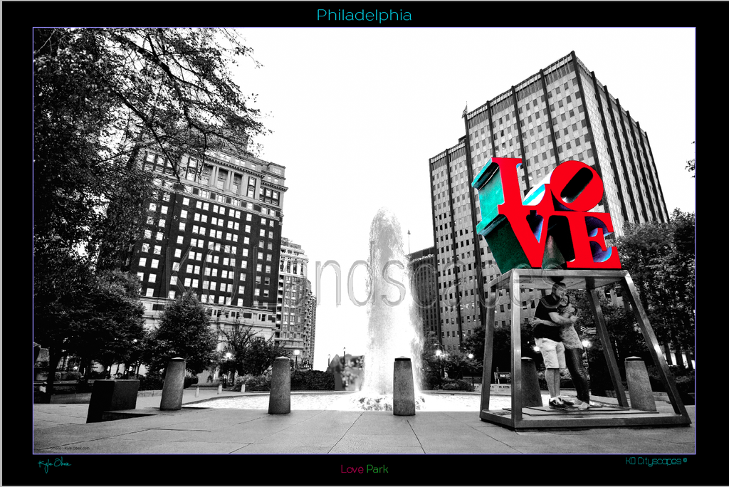 Philadelphia Pa., Cityscape, Logan Circle Fountain, Museum Row, Ben Franklin Parkway Love Park, Sculpter, Statue, water, tint, Love