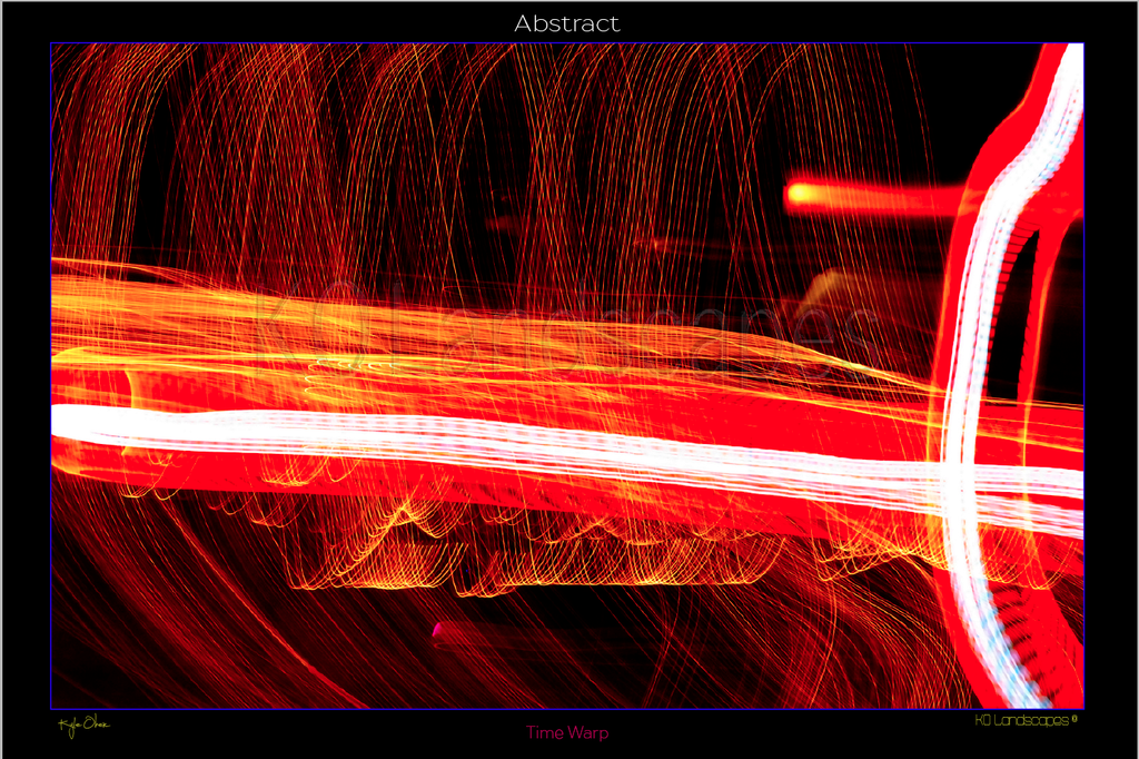 Abstract photo .. Time Warp .. Red Lines